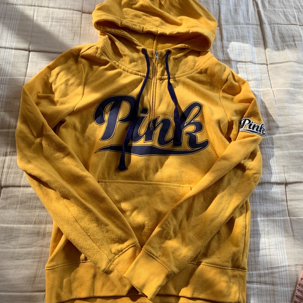 Pink half zip hoodie